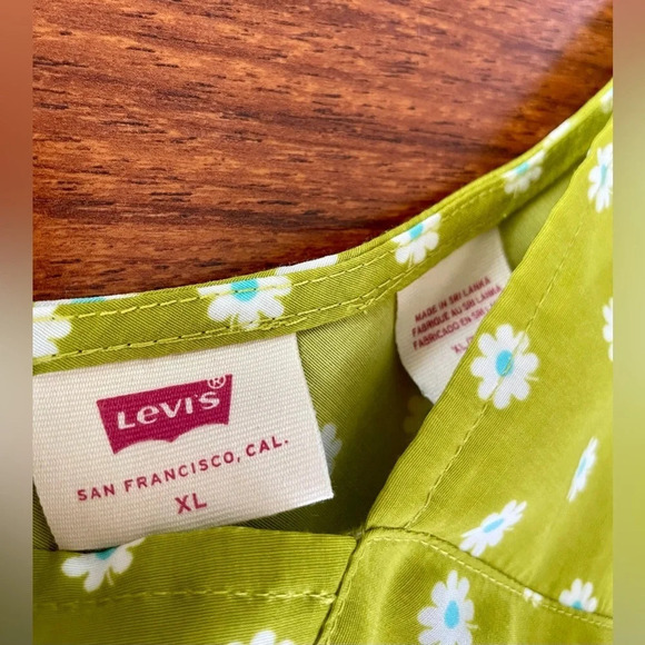 Levi’s GEM SLIP DRESS floral green size extra large - Picture 4 of 13